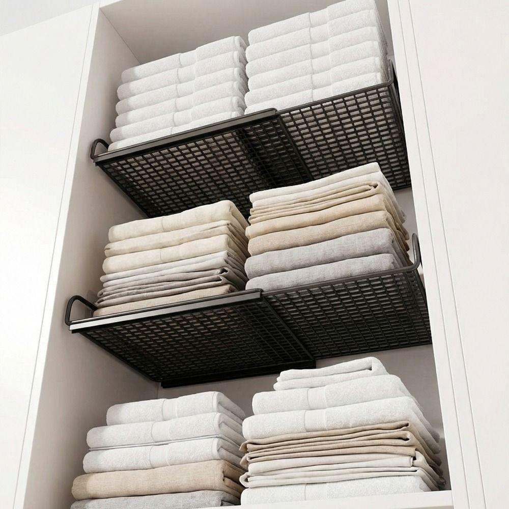 Adjustable Expandable Cabinet Sorting Board No-Drill Telescopic Closet Shelf  DIY