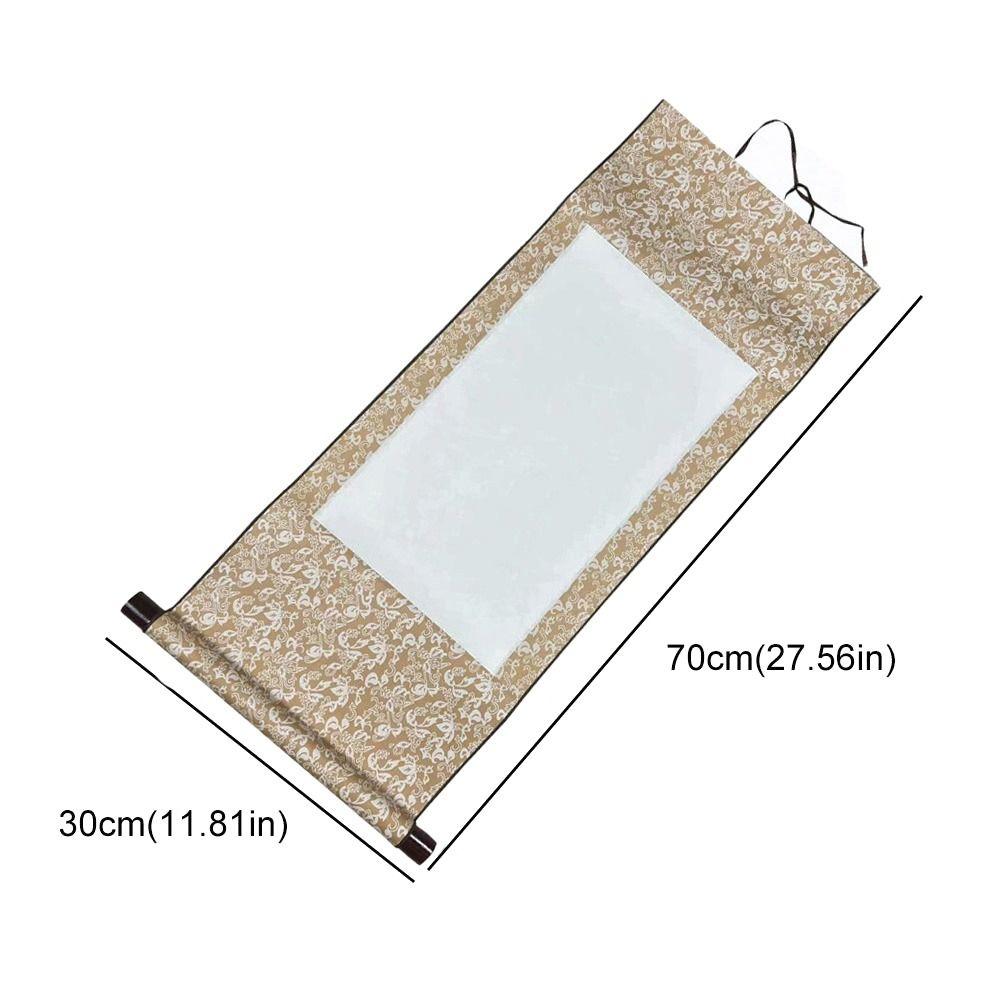 DIY Crafts Calligraphy Mounting Blank Hanging Scroll Painting Scroll Drawing Canvas Scrolls