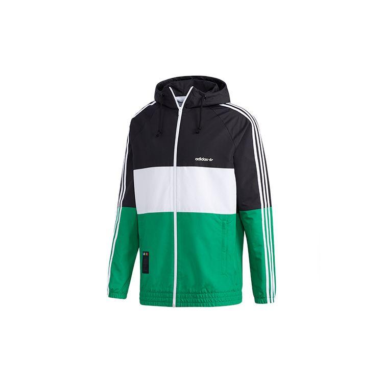 Adidas Originals x Goofy WB Disney Hooded Jacket Full Zip Cotton Blend Black Green Men GP6480 S
