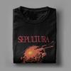 Men T-Shirt Sepultura Skull Funny 100% Cotton Tee Shirt Short Sleeve  T Shirt Round Neck Clothing New Arrival