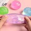 Glitter Filled Stress Ball Dumpling Sugar Clear Steamed Bun Squeeze Skin-friendly Fidget Toy Stretchy Decompression Simulation Dough Desk