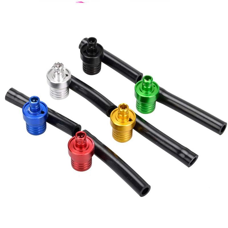 Motorcycle Gas Fuel Cap Single Way Valves Vent Breather Hoses Tubes for Motocross Quad Dirt Pit Bike Fuel Tank Breather Pipe