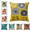 Elegant Fashion Flower Cotton Linen Cushion Cover For Home Bed Sofa Decor 45cm