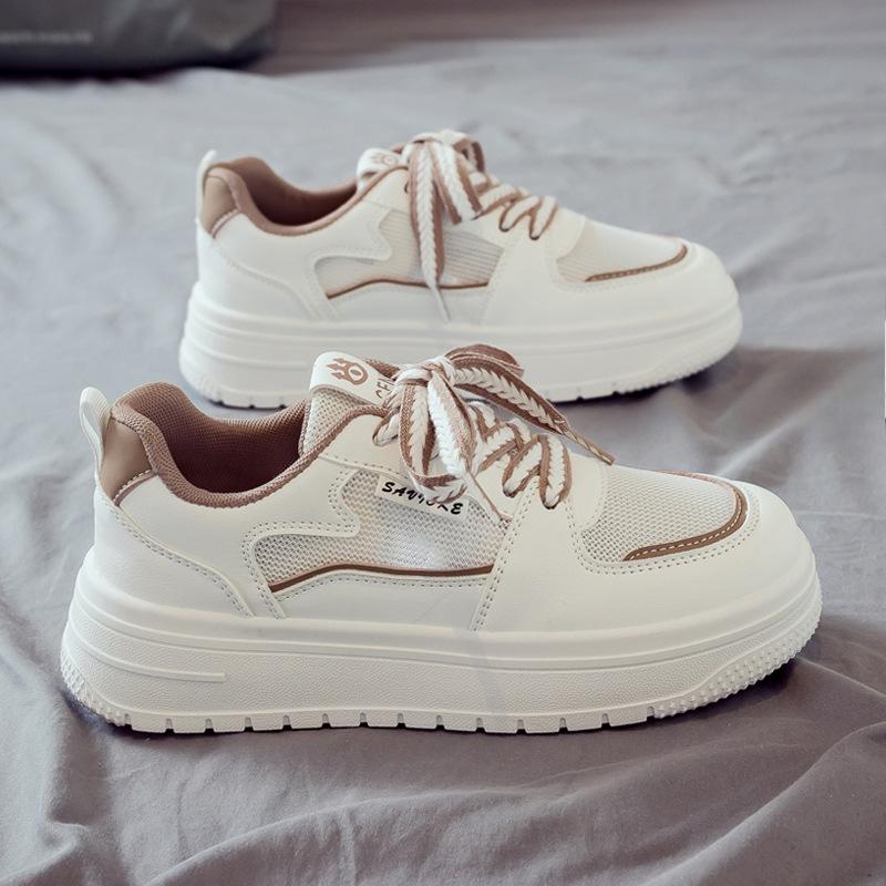 Nowe Przewiewne Damskie Buty Wszechstronne Grubo-podeszwowe Codzienne Sportowe Trampki i Perforowane Buty