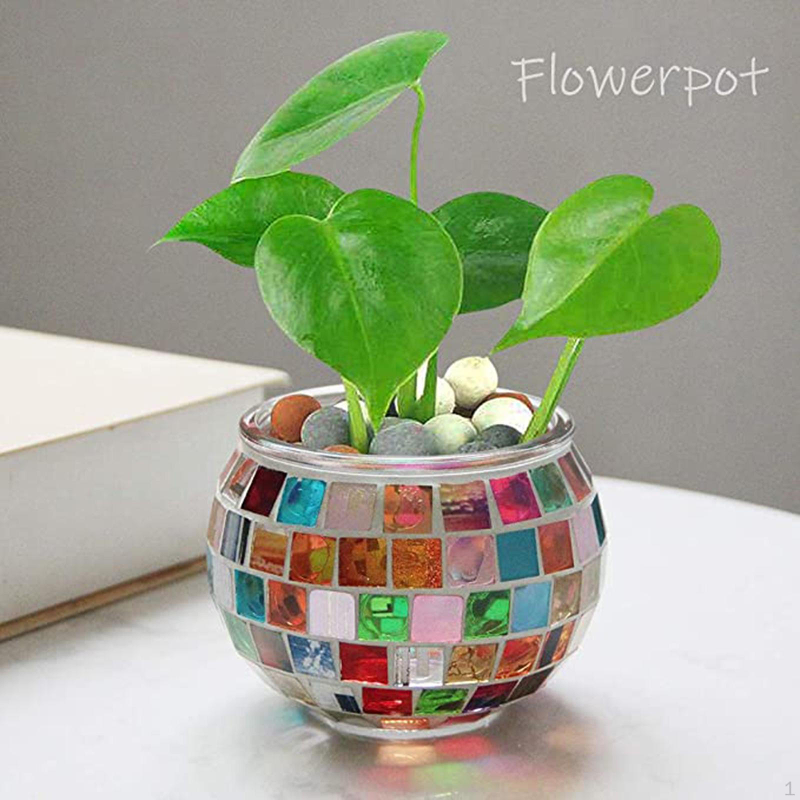 

Mosaic Glass Candle Holder European Tealight Candlestick Centerpiece Wedding Decor Ornament