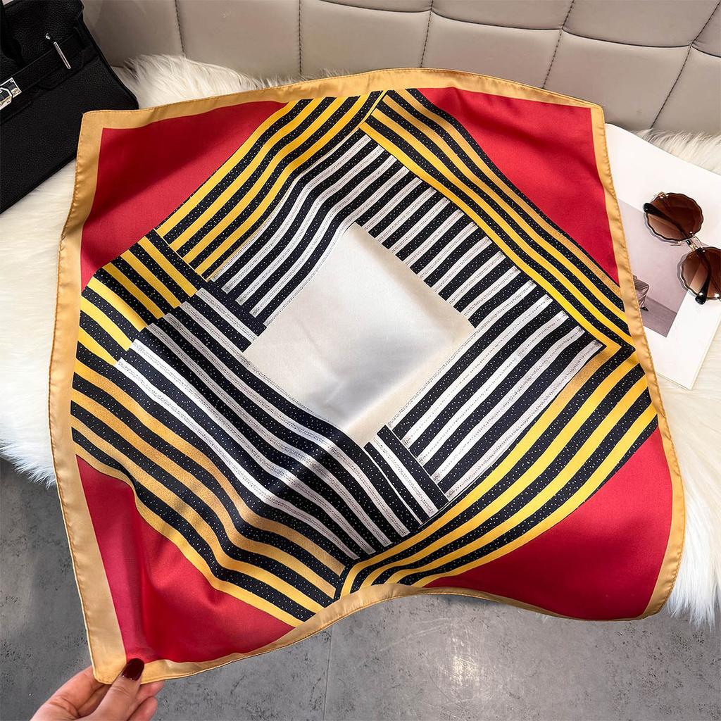 Fashion Square Fashion Foreign Style Small Silk Scarf Women'S Headband Decorative Scarf Dual-Purpose Small Square Scarf New Scarf