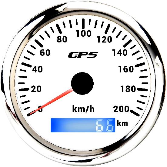 85MM GPS Speedometer Gauge For Motorcycle Marine Boat Truck 30~200 Kmh Speed Gauge Meter With GPS Antenna 7 Color LED Backlight
