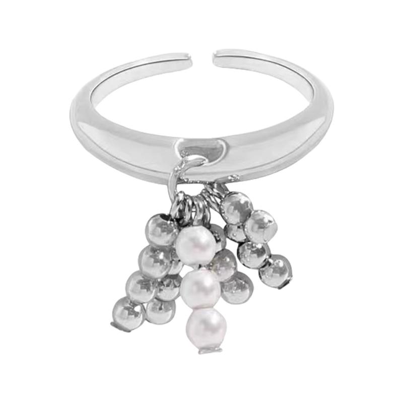 Elegant Beaded Tassels Ring For Women Featuring High Quality Stainless Steel Anti Allergy And Wear Resistant Design