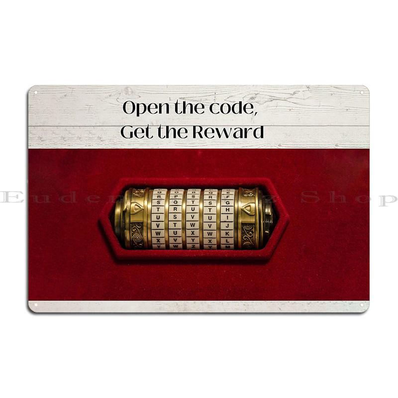 Криптекс Металлическая табличка Постер Бар Вечеринка Гараж Принт Знак Жестяная табличка Постер 20x30cm