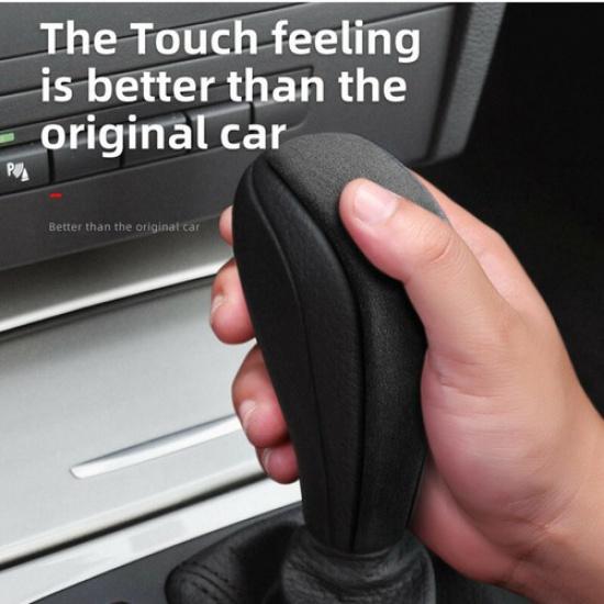 1pcs Suede Leather Car Interior Gear Shift Knob Handle Cover For BMW E46 E90