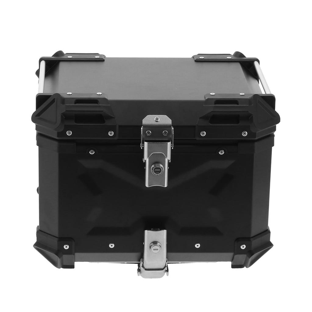 Motorbike Storage Box Top Box Tail Box Trunk Carrier Universal Black 45L Motorcycle  Aluminum Top Case Tail Box Luggage