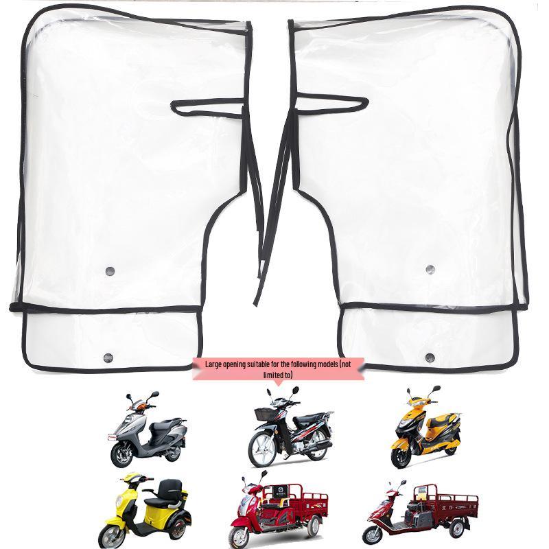 Winter Thickened Waterproof Motorcycle Handlebar Covers: Windproof, Insulated, Velvet-Lined for Cold Protection. One Size
