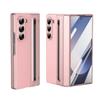 Samsung Galaxy Z Fold 7/6/5/4/3 Leather Phone Case with Steel Film Pen Slot Hinge Protection Shockproof Cover for Galaxy Z Fold