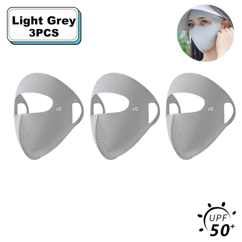 Women Full Face UV Protection Mask 3D Ice Silk Sunscreen Breathable Lightweight Summer Outdoor Sports Comfort Fit mask for men