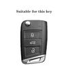 Zinc Alloy Leather Car Key Case For Volkswagen Polo Golf 7 Passat Tiguan Mk2 Beetle Ateca Caddy T5 Flap Folding Car Key Case