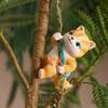 Cute Pig Statue Pendant Cartoon Miniatures Figurine Crafts Cat Climbing Vine Pendant  Outdoor