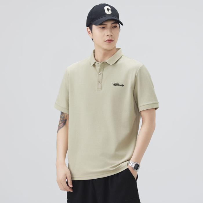 Summer Thin Three-dimensional Silicone Printed Short-sleeved POLO Shirt Men's T-shirt Top