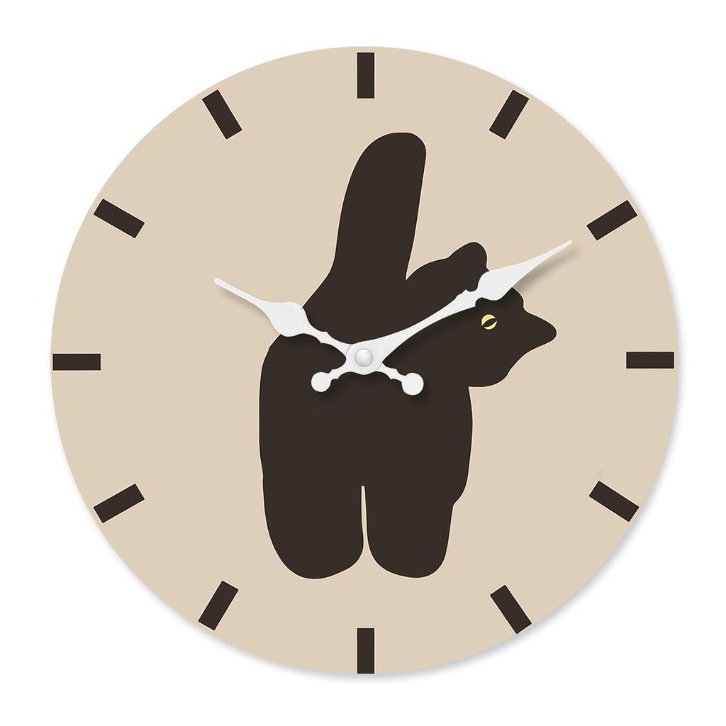 16" Modern Minimalist Wooden Wall Clock - Silent, Cute, Decorative MDF Design