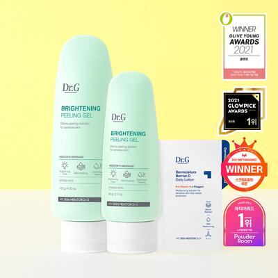 DR. G Aufhellendes Peeling-Gel 120g Spezialset (Peeling-Gel 60 g + Barrier D Tageslotion 2 ml)