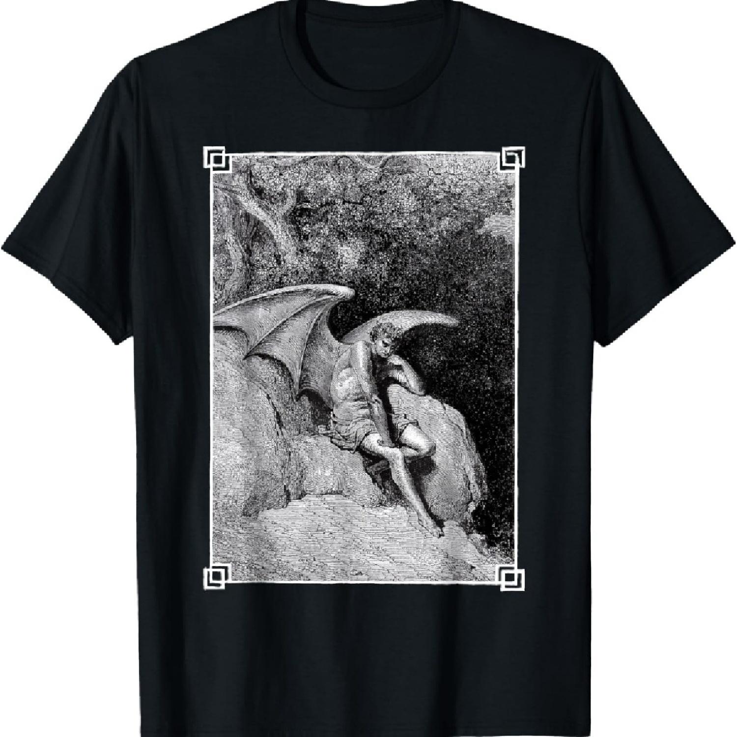 

Lucifer Light Bearer Satanic Occult fallen Angel Grungy Art T-Shirt XXXXXL чорний