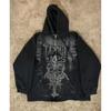 Vintage Frühling und Herbst Ästhetik 3D Gedruckter Gothic Mode Reißverschluss Hoodie Hip Hop Sportbekleidung Lässiger Pullover