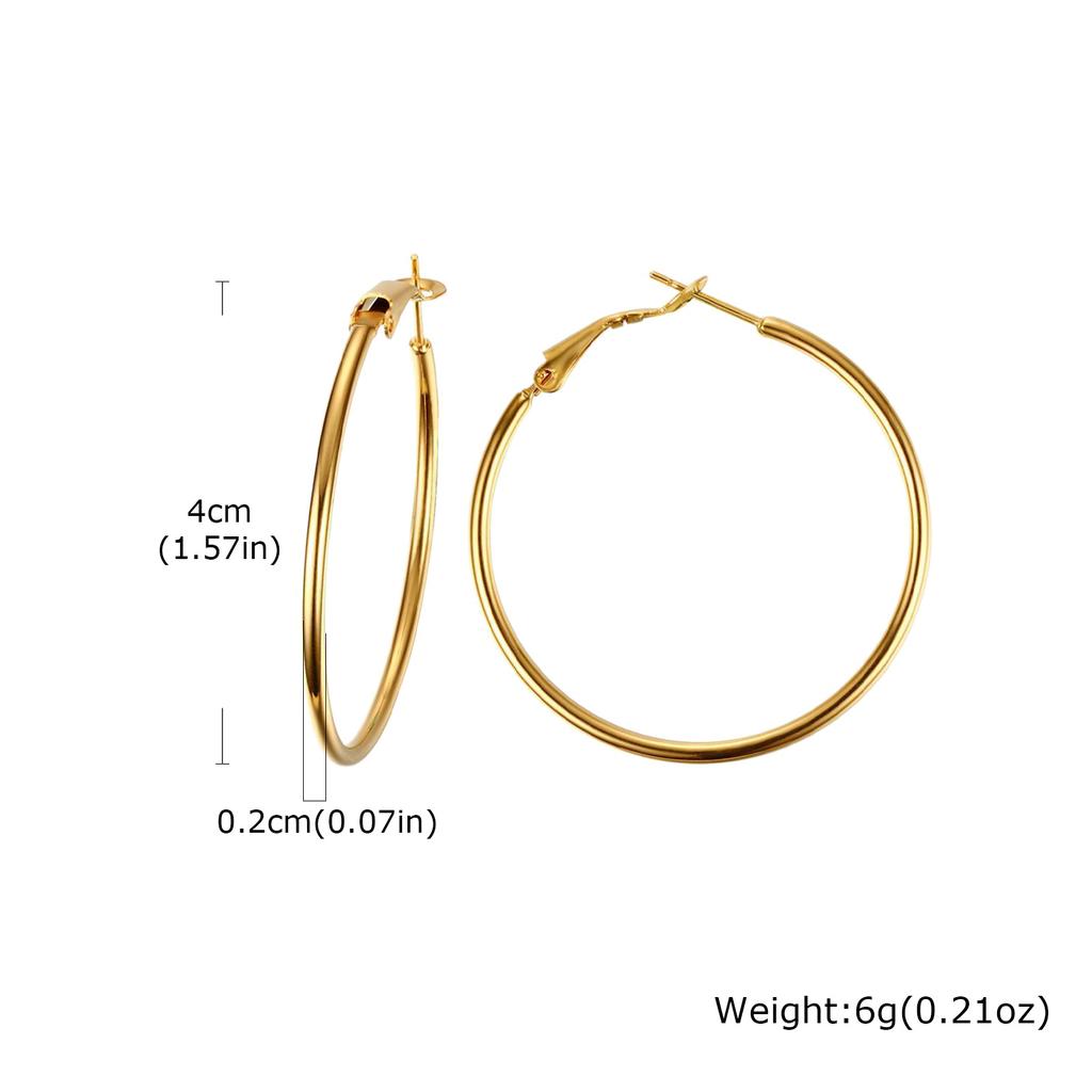 Minimalist Stainless Steel Hoop Earrings for Women,18K Gold Plated Large Earrings Wave Shape Big Hoops,2026 New Fashion Jewelry