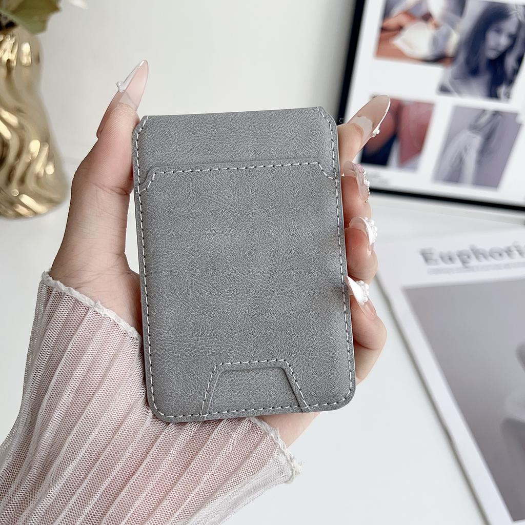 For Magsafe Magnetic Pu Leather Wallet Stand Credit Card Holder for Iphone 16 15 14 13 12 Pro Max Card Holder Phone Bag Cover