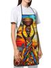 African Hunting Vintage Print Apron, Unisex, Home Kitchen Atmosphere Work Apron