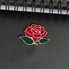 Pretty Flower Badge Red Black Rose Enamel Pins Metal Fashion Brooches Valentine's Gift For Girlfriend Backpack Lapel Hat Jewelry