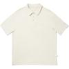 Li Ning Solid Color Soft Comfortable Breathable Versatile Loose Short Sleeve Polo Shirt Unisex Polo Shirts Pearl-White APLV635-2