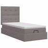 Ottoman Bed with Mattress and Headboard Taupe 100 X 200 Cm Fabric