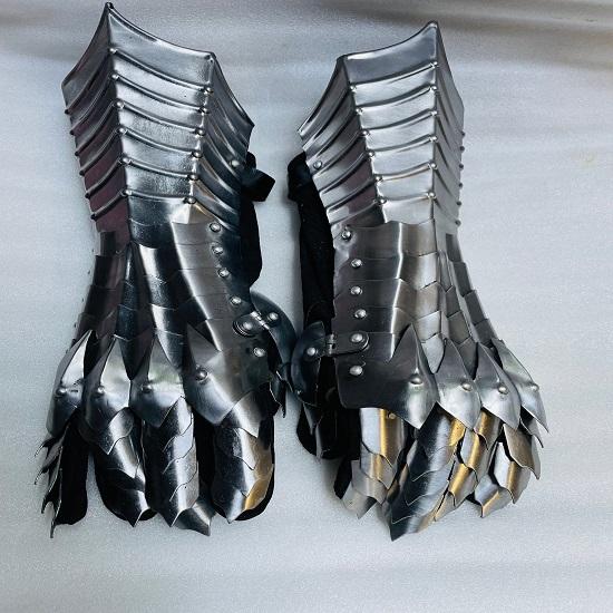 Medieval Gauntlets Nazgul Steel Armor Gloves Crusader Lerp Cosplay