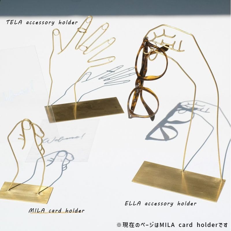 MILA Card a Stylish Brass Interior Perfect for or Other Decorative Product West Village Holder, Accessory, Postcards, Photos, Items. Code