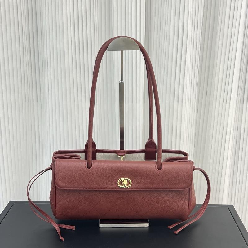 Nuova borsa a baguette in pelle bovina primo strato più venduta borsa a tracolla con manico lungo borsa tote in pelle a rombi