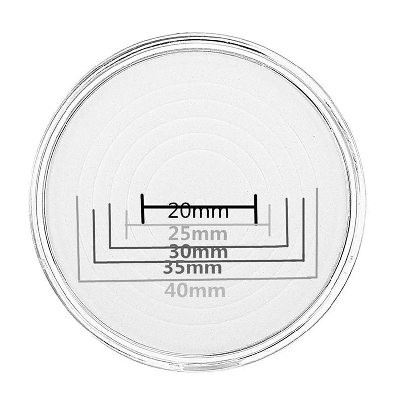 PS Round Coin Capsule Container Case Storage Box Holder For 20 ~ 40mm 5*5*0.5cm