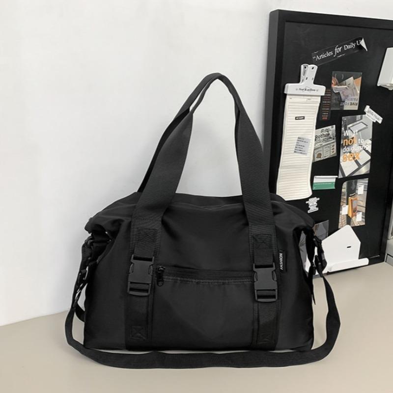 

1pcs Large Capacity Outdoor Travel Casual Shoulder Bag Daily Commute Lightweight Crossbody Bag Versatile Nylon Tote чёрный