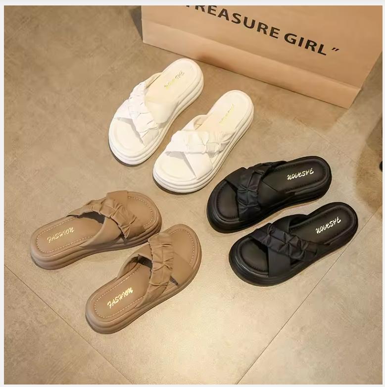 Women Slippers Fashion Sandals Thick Shoes Beach EVA Platform Slides Summer Outdoor Non Slip Orginal High Quality Bedroom Home