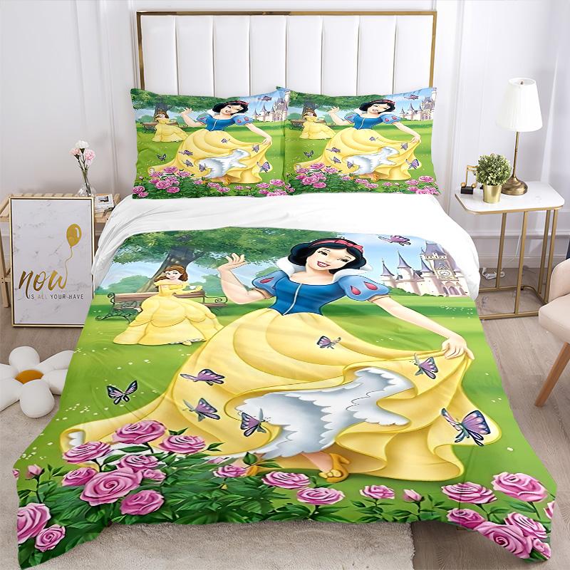 Princess Garden Print 3Pcs Bedding Setduvet Cover With 2 Bedropillowcase Home Birthday Gift