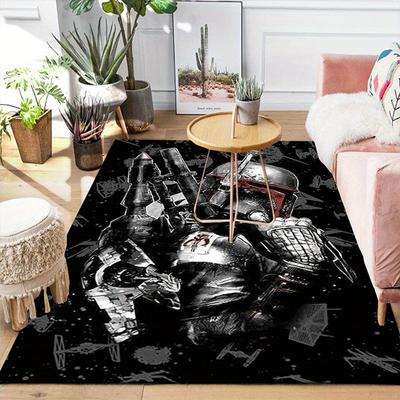 1pc Star Wars Yoda Pattern Carpet Area Rug Non Slip Carpet Hand Washable Floor Mat Suitable For Living Room Bedroom Home Decor Room Decor