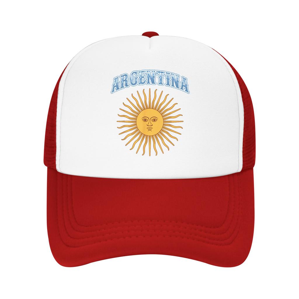 Argentina Argentinian Flag Sun of May Pride Mesh Baseball Cap Unisex Casual Sun Hat Hats Adjustable Summer Trucker Cap