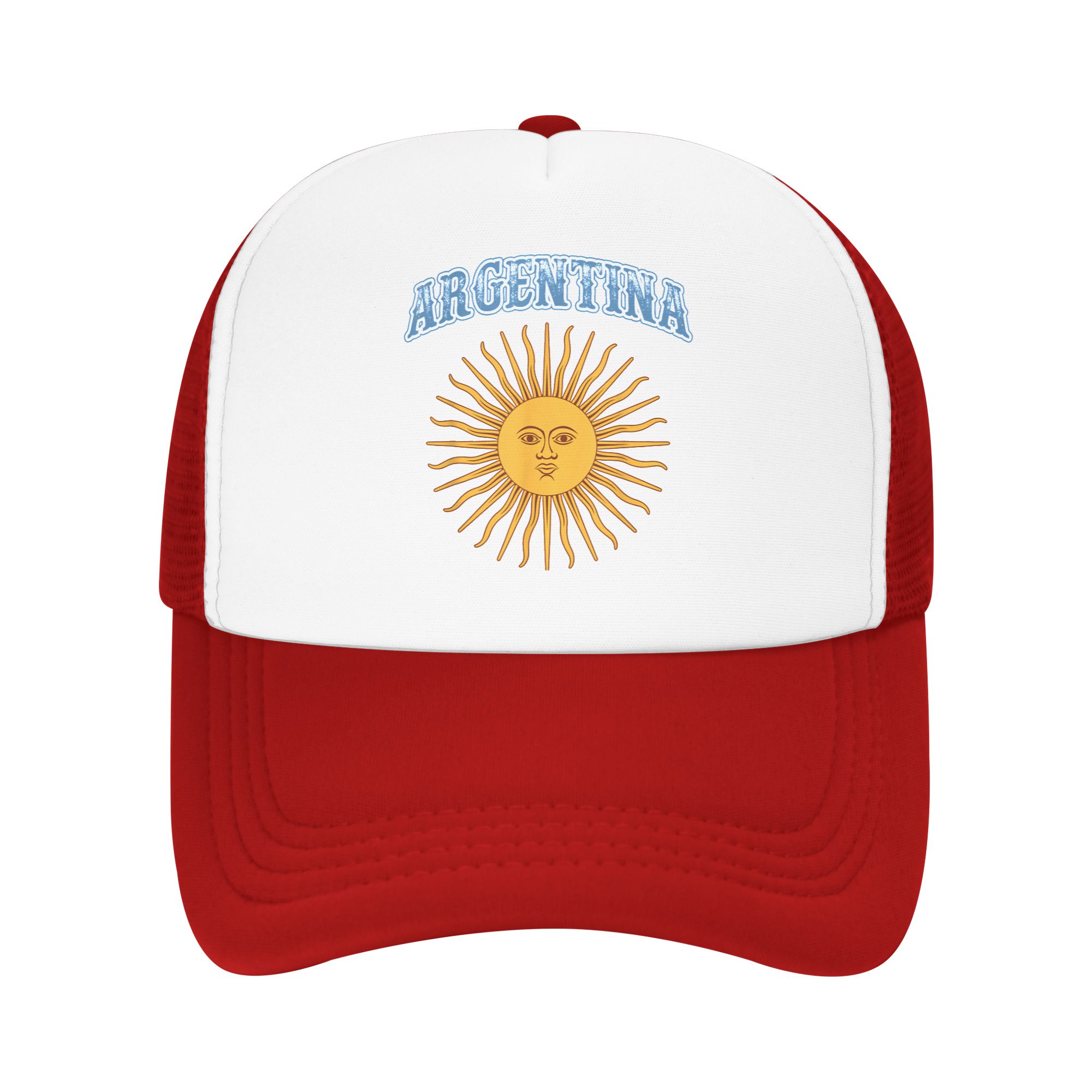 Argentina Argentinian Flag Sun of May Pride Mesh Baseball Cap Unisex Casual Sun Hat Hats Adjustable Summer Trucker Cap One Size