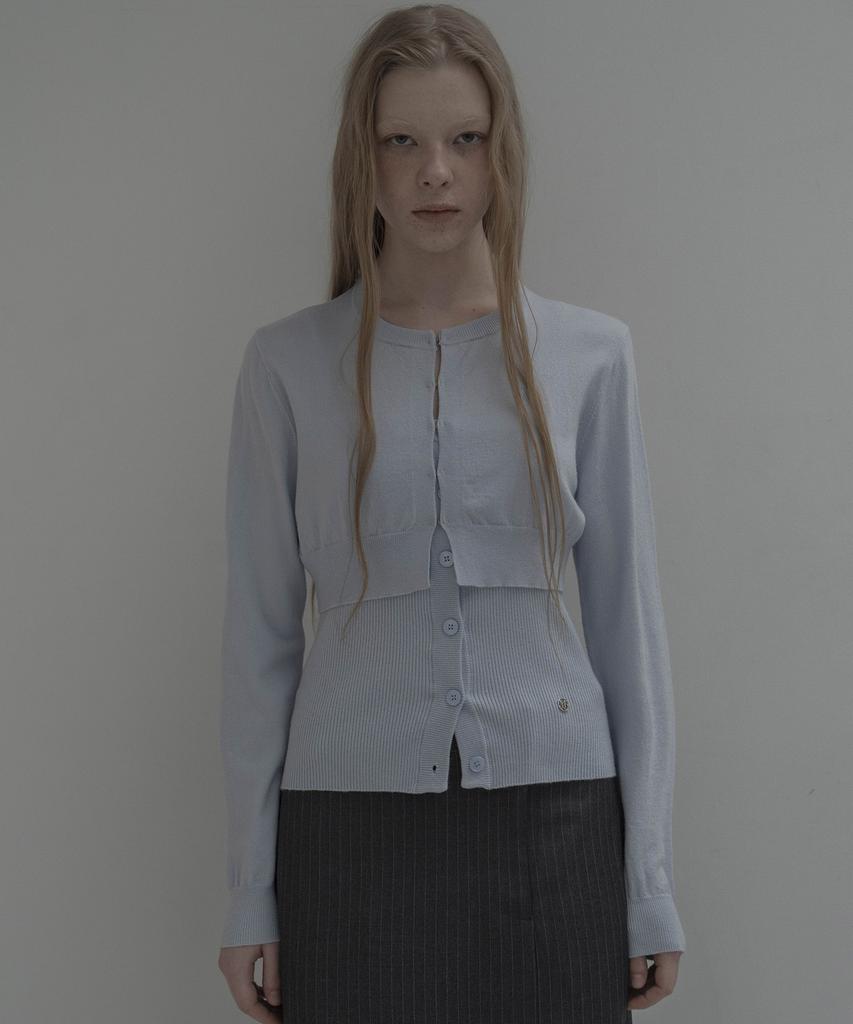 Mosyupamosyu Crop Knit Bolero [Light Blue]