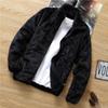 Men's Double Sided Velvet Jacket Winter Thick Warm Oversized Fleece Fluffy Jacket Stand Collar Cardigan Jacket Winter Coat Outerwear