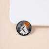 Halloween Cute Grim Reaper Pumpkin Head Brooch - Cartoon Scythe Metal Badge Accessories