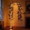 Elegant Plastic Christmas Berries Money Leaf Garlands Reusable Pine Vine Ornament Festival Indoor Decoration