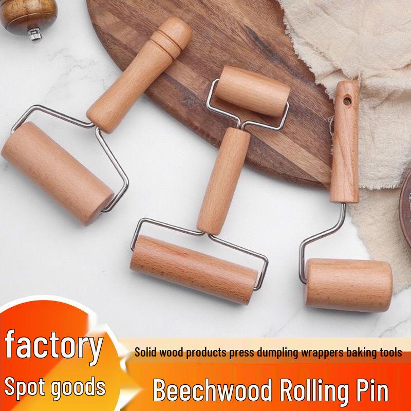 Double-Headed Beech Wood Rolling Pin for Dumpling and Baking