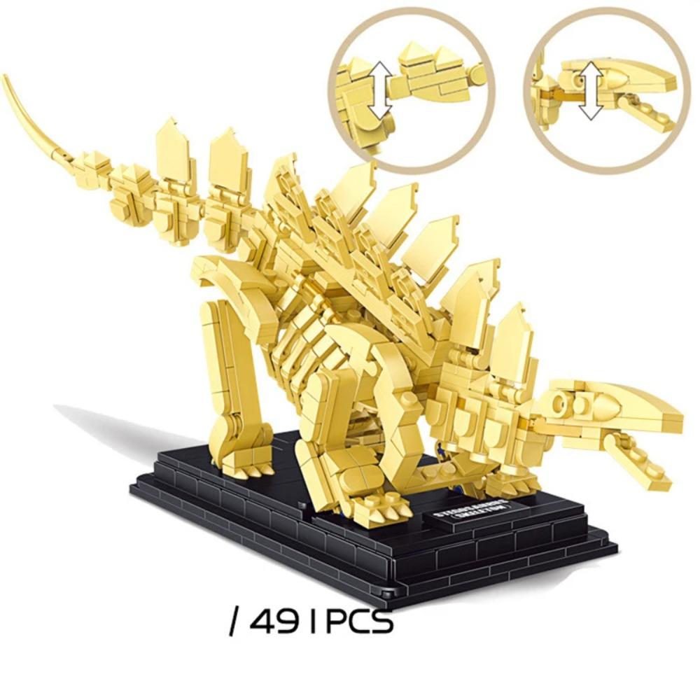 Dinosaur Skeleton Fossils Building Blocks Jurassic Park World Tyrannosaurus Rex Model Bricks Toys For Children Boy Gifts