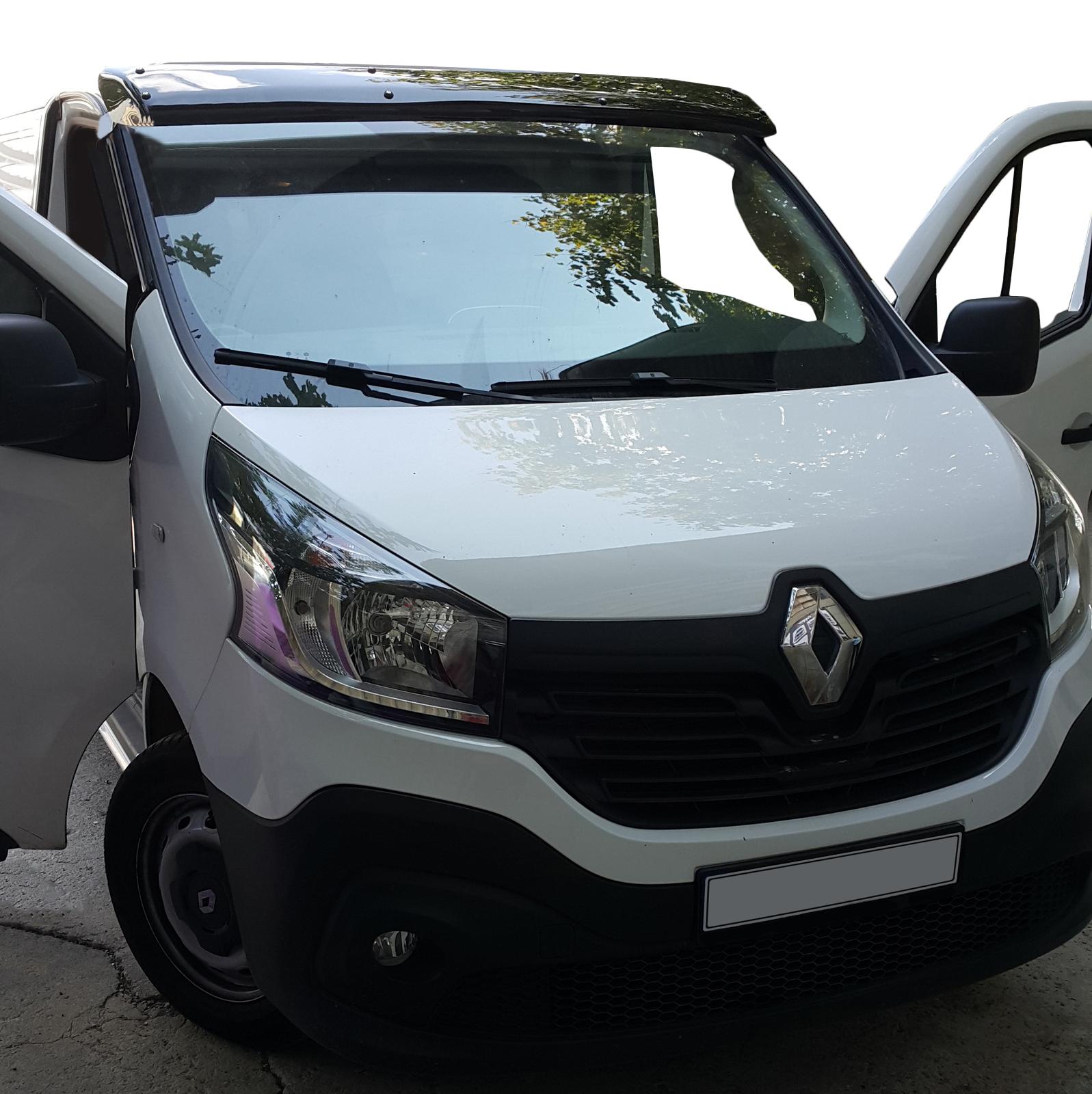 

Козирок на лобове скло (чорний глянець, 5мм) для Opel Vivaro 2015-2019 рр.
