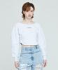 Instant Punk Off-Shoulder Sweatshirt - Melange White