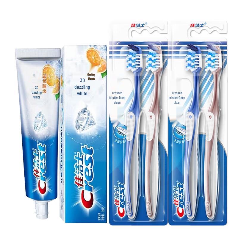 Crest 3D White Toothpaste & All-in-One Toothbrush Family Pack